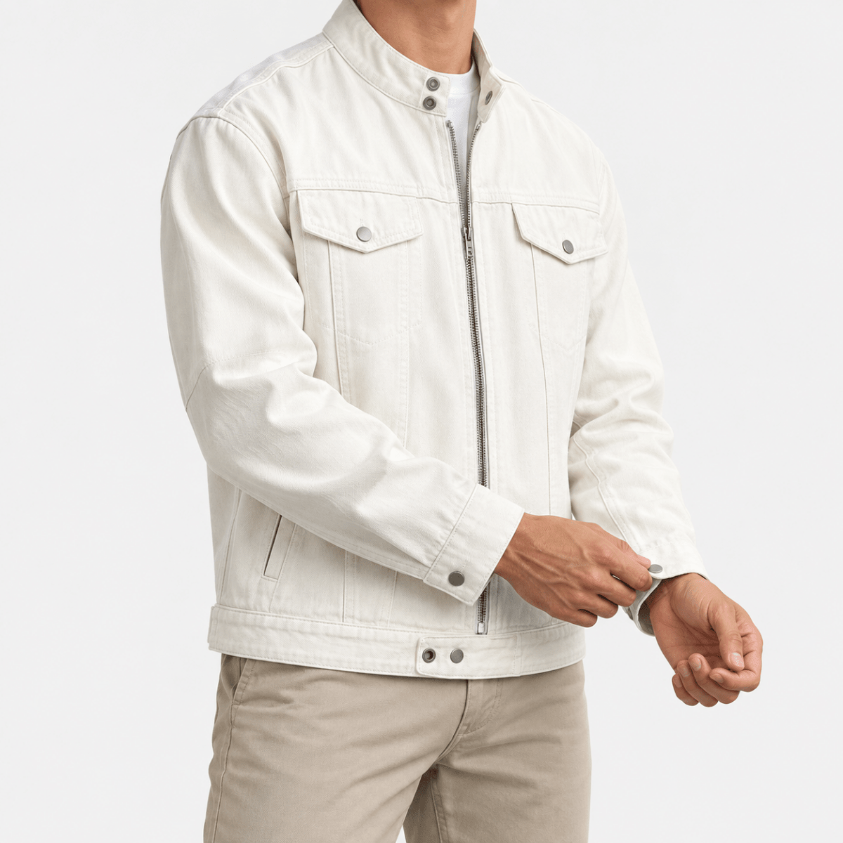 Leonardo spring/autumn jacket - AntoniosClothing - White