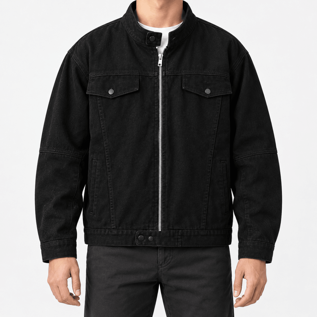 Leonardo spring/autumn jacket - AntoniosClothing - Black