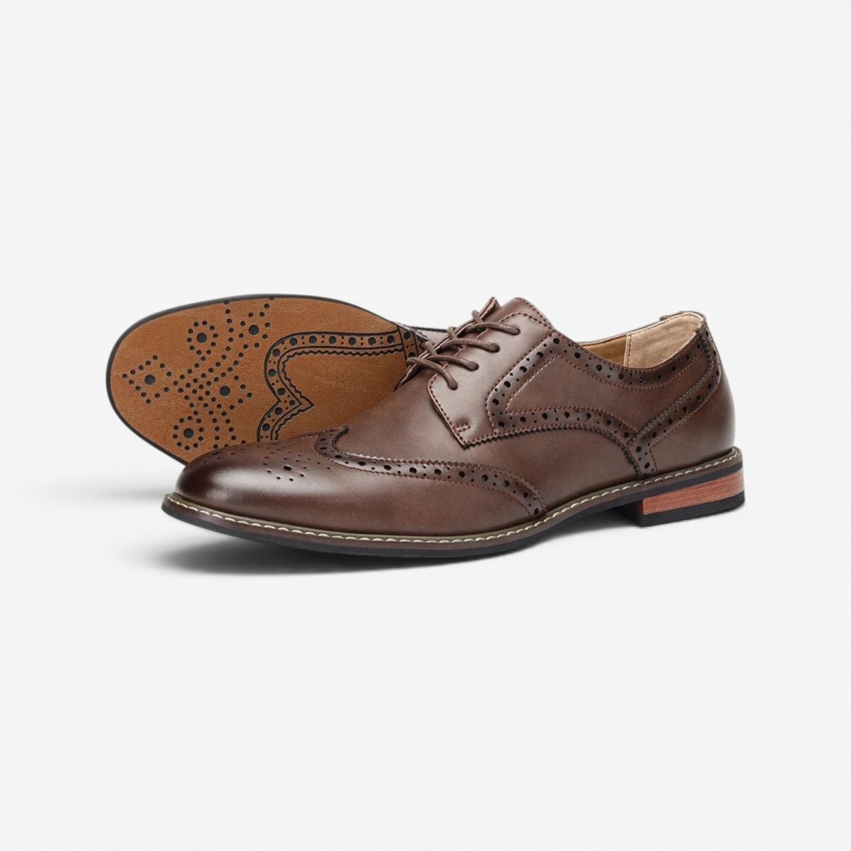 Leonardo stylish brogue elegant shoes - AntoniosClothing -