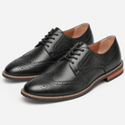Leonardo stylish brogue elegant shoes - AntoniosClothing - Black