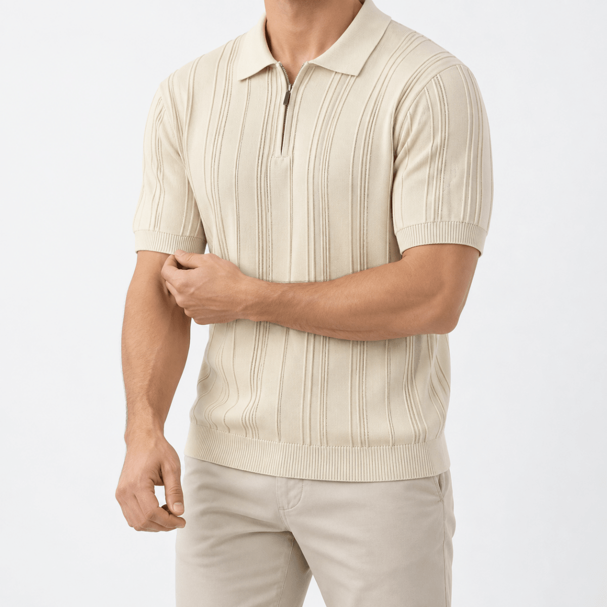 Leonardo summer business polo shirt - AntoniosClothing - Apricot