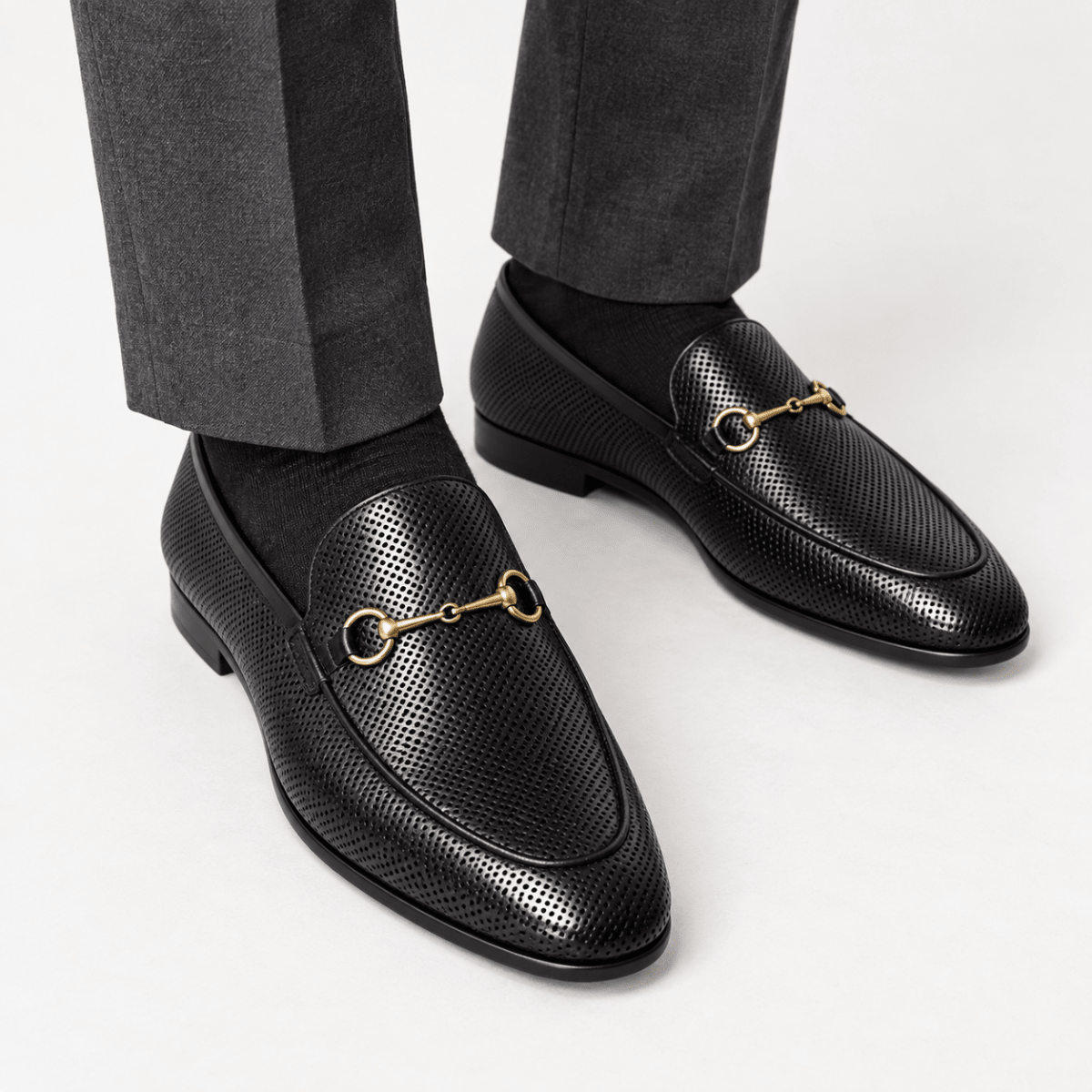 Leonardo summer leather loafers - AntoniosClothing - Black