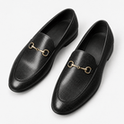 Leonardo summer leather loafers - AntoniosClothing - Black