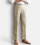 Lightweight italian high - waist trousers - Antonios
