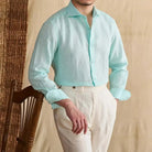 Lightweight linen long - sleeve shirt - Antonios