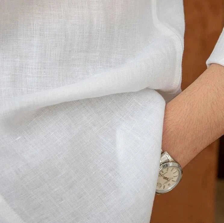 Lightweight linen long - sleeve shirt - Antonios