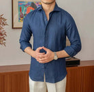Lightweight linen long - sleeve shirt - Antonios