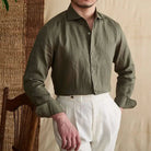 Lightweight linen long - sleeve shirt - Antonios