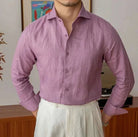 Lightweight linen long - sleeve shirt - Antonios