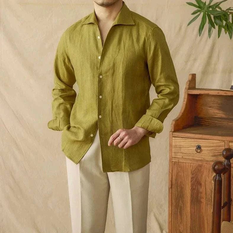 Linen elegant shirt long sleeve - Antonios