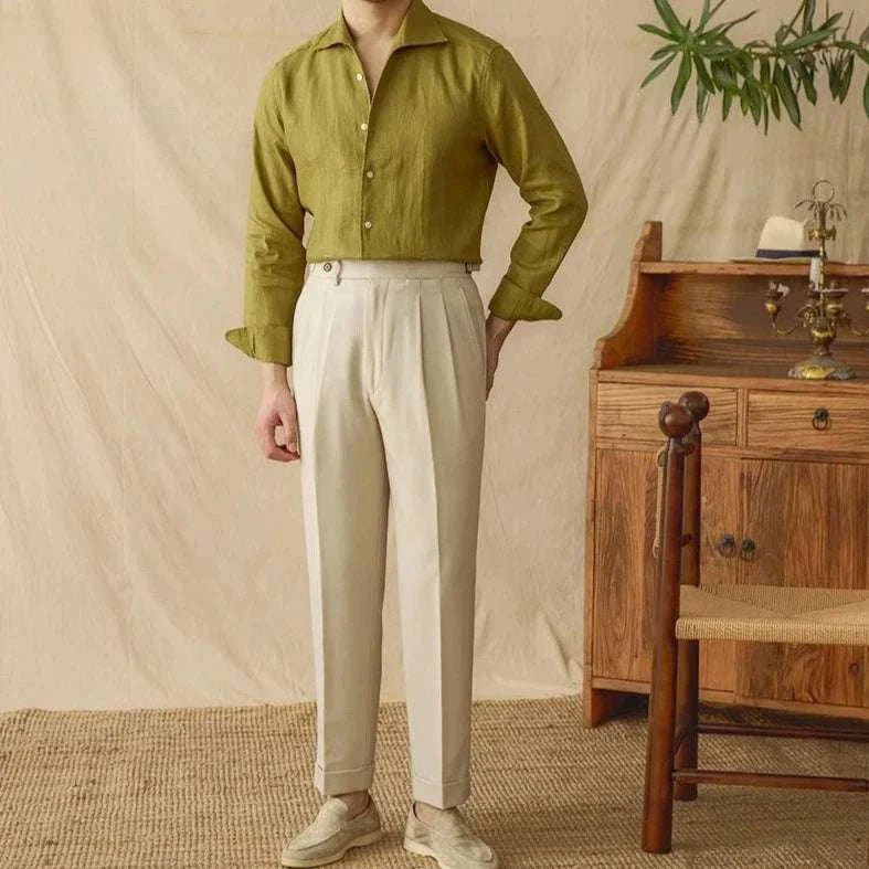 Linen elegant shirt long sleeve - Antonios