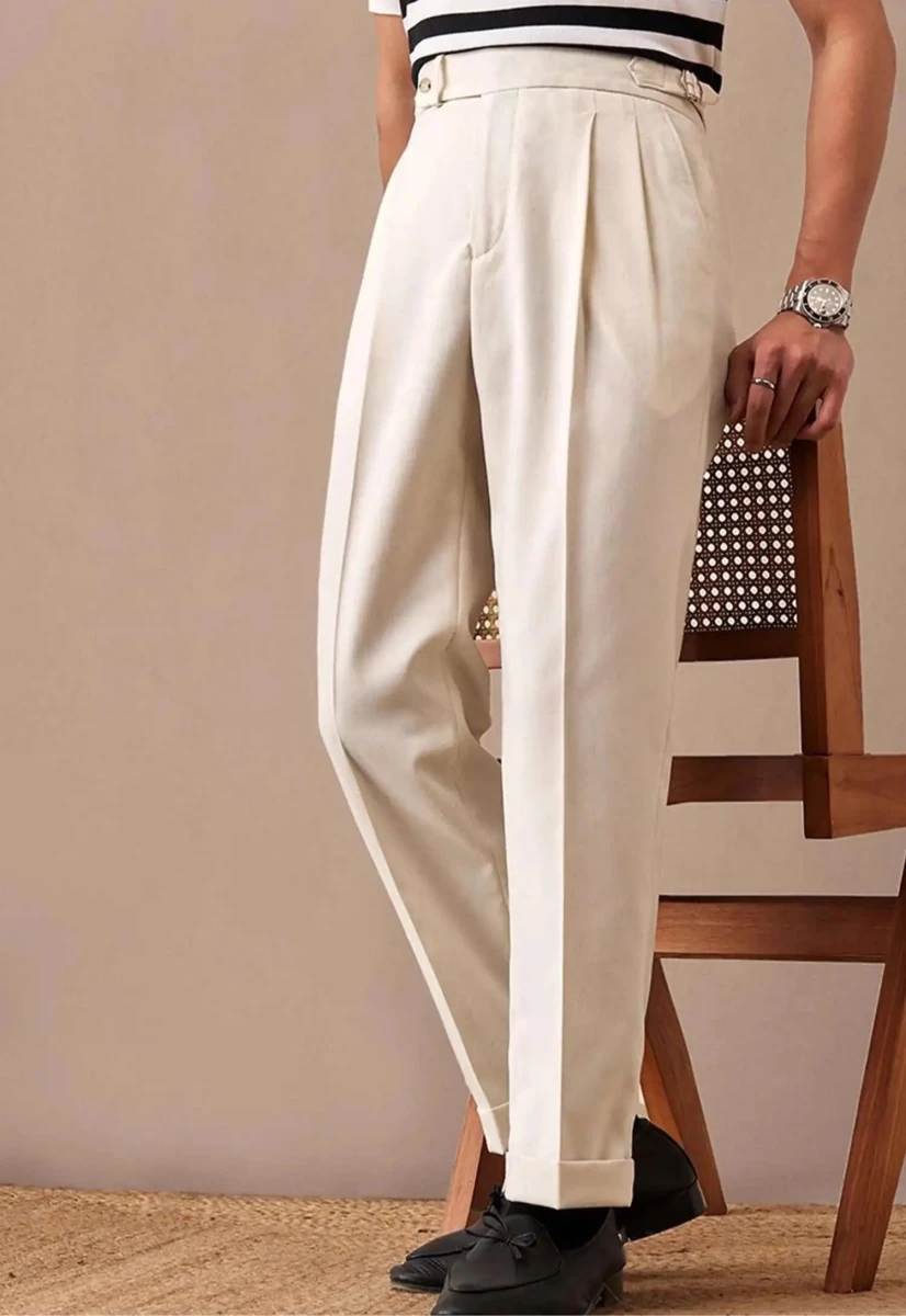 Linen italian gentleman trousers - Antonios