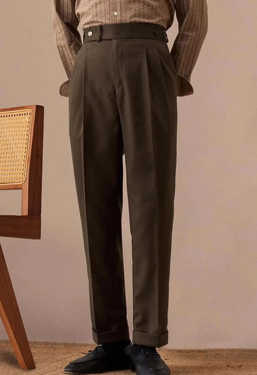 Linen italian gentleman trousers - Antonios