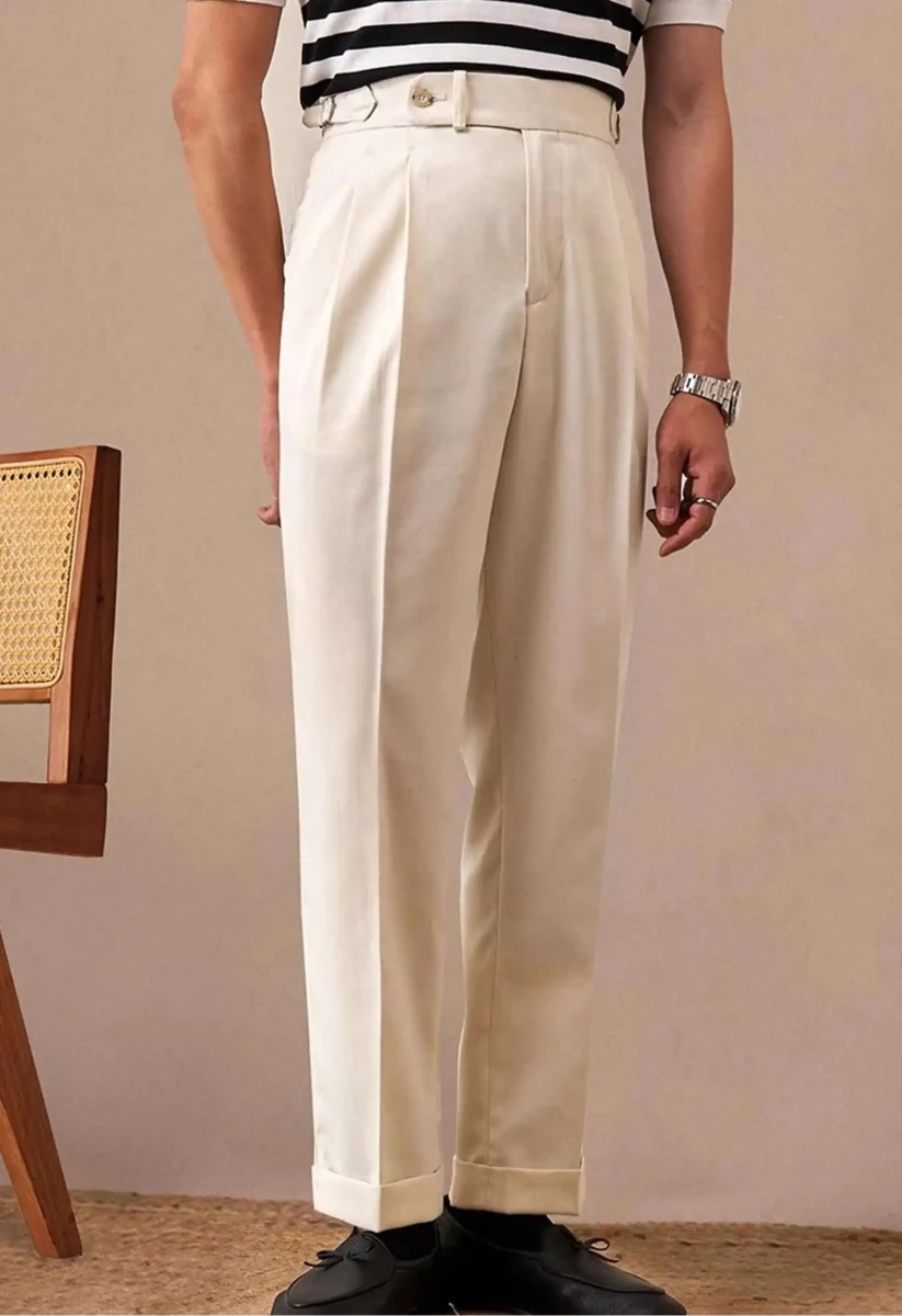Linen italian gentleman trousers - Antonios