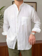 Linen smart casual long sleeve shirt - Antonios