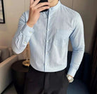 Linen smart casual long - sleeve shirt - Antonios