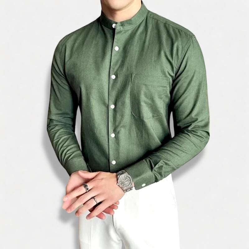 Linen smart casual long - sleeve shirt - Antonios