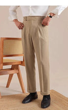 Linen straight fit suit pants - Antonios