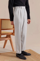 Linen straight fit suit pants - Antonios
