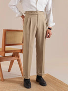 Linen straight fit suit pants - Antonios