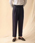 Linen summer high - waist elegant trousers - Antonios