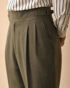 Linen summer high - waist elegant trousers - Antonios