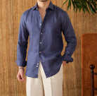 Long sleeve eight - collar breathable light luxury casual shirt - Antonios