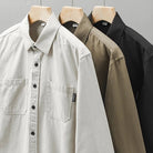 Long sleeve solid color workwear blouse - Antonios