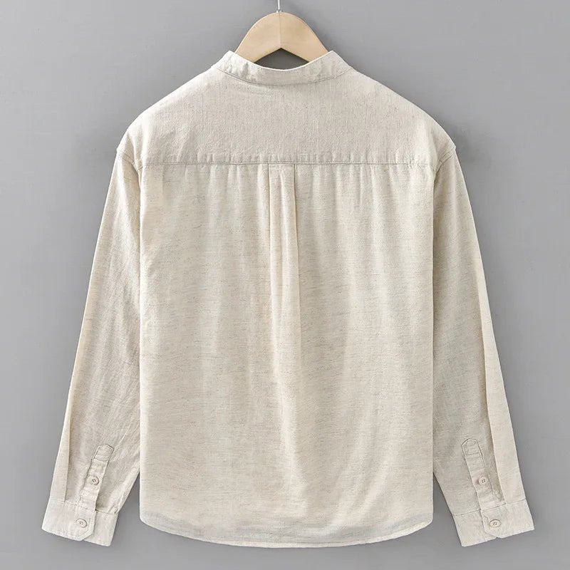 Loose fit breathable long sleeve retro top - Antonios