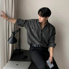 Loose fit Korean shirt casual business elegance - Antonios