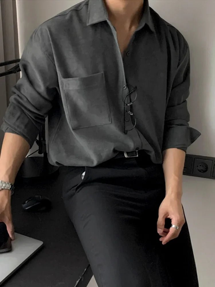 Loose fit Korean shirt with casual business