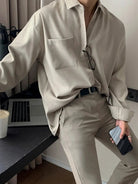 Loose fit Korean shirt casual business elegance - Antonios