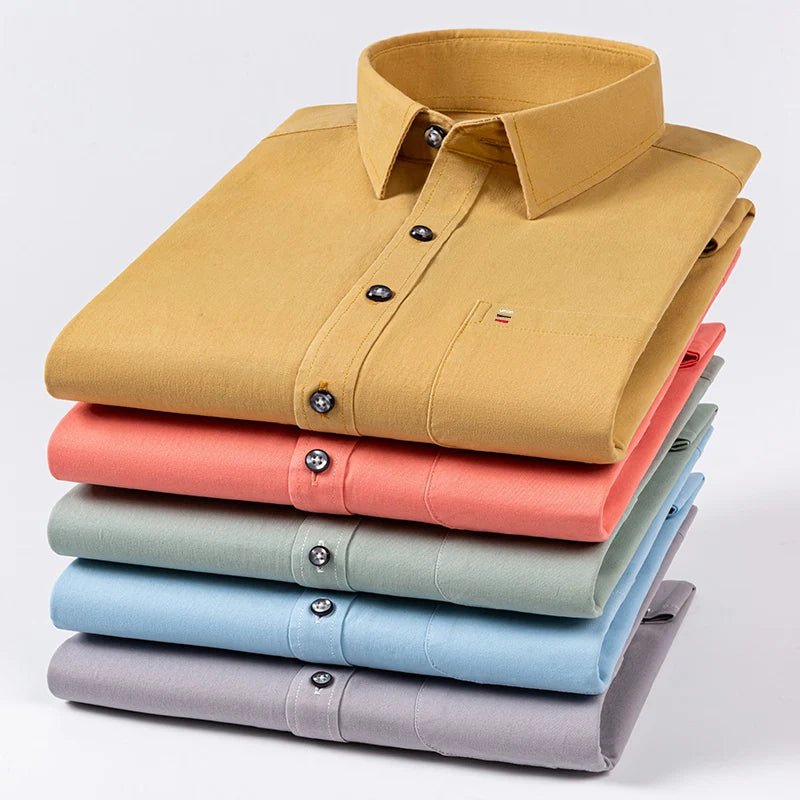Luxury cotton shirt with single pocket - Antonios