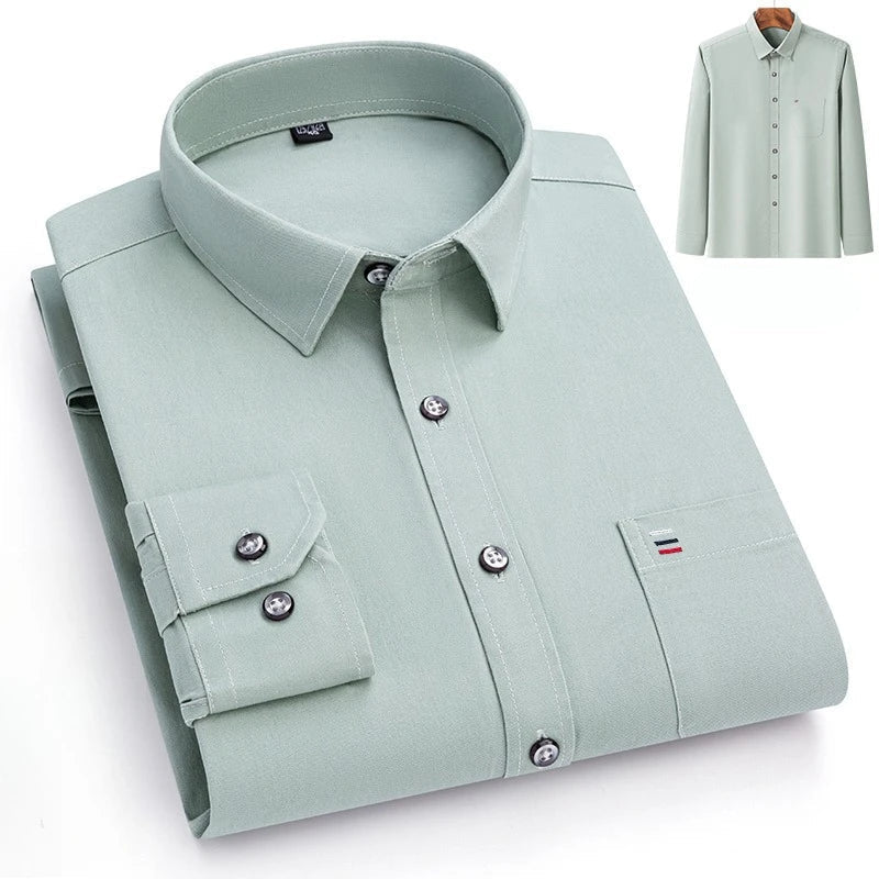 Luxury cotton shirt with single pocket - Antonios