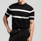 Luxury knit o - neck short sleeve t-shirt - Antonios