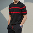 Luxury knit o - neck short sleeve t-shirt - Antonios