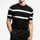 Luxury knit o - neck short sleeve t-shirt - Antonios