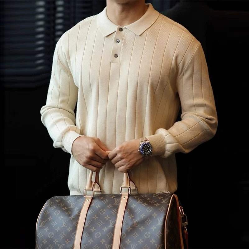 Luxury knit polo sweater - Antonios