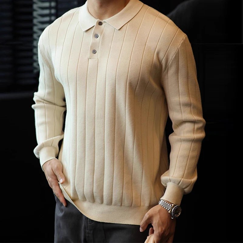 Luxury knit polo sweater - Antonios