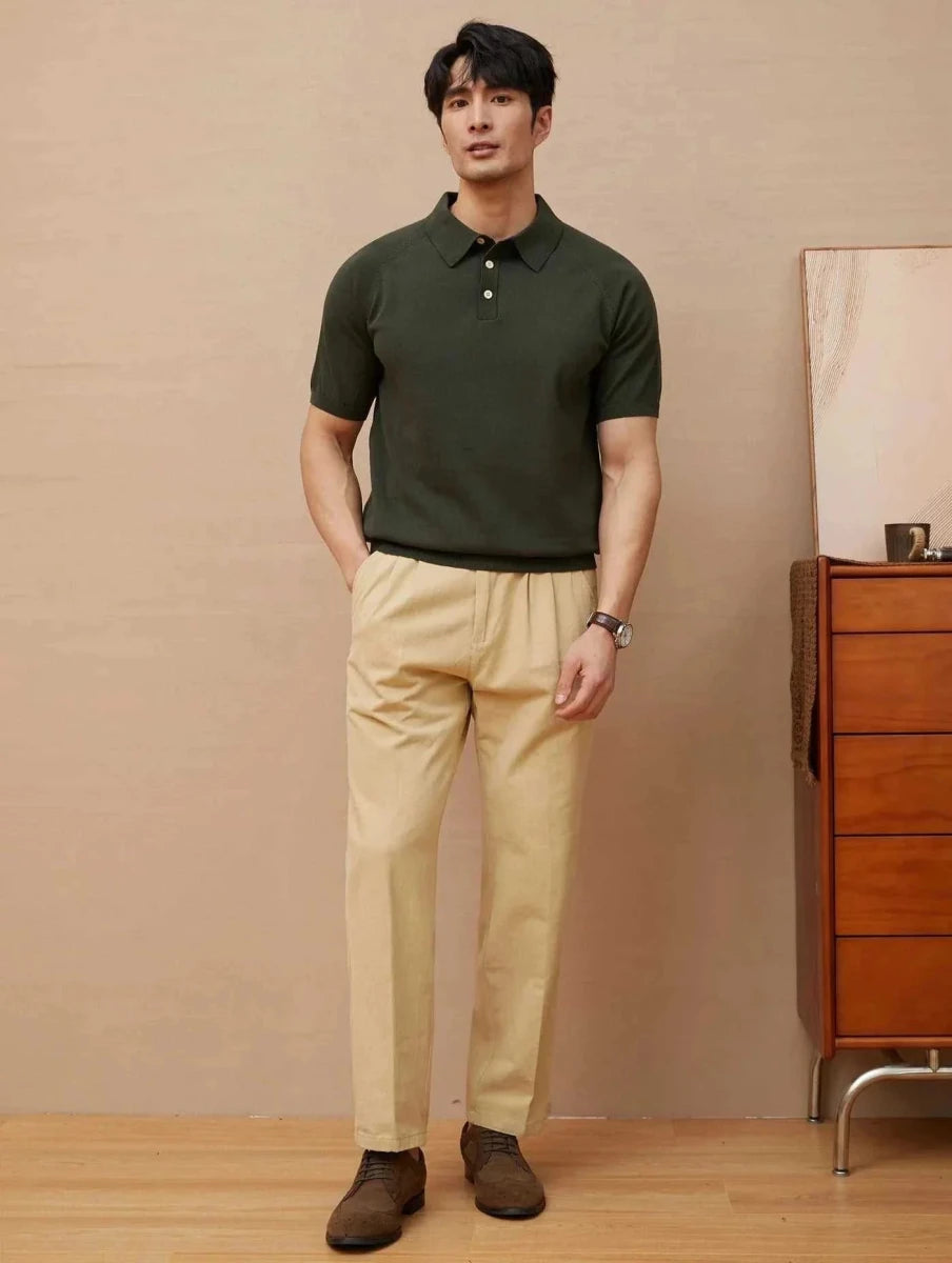 Luxury knitted polo t-shirt - Antonios