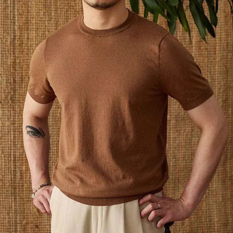 Luxury o - neck collar summer t-shirt - Antonios