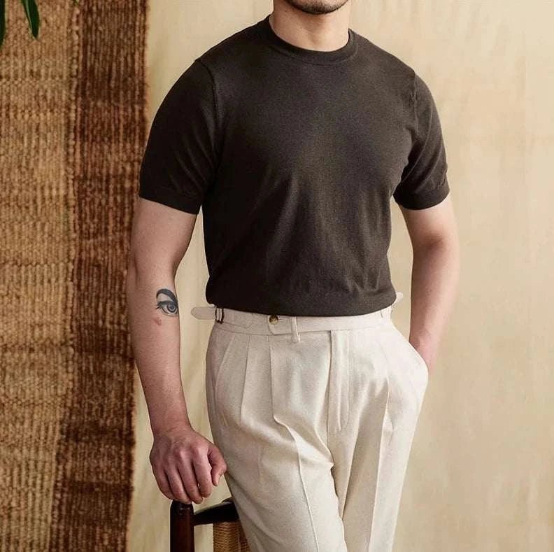 Luxury o - neck collar summer t-shirt - Antonios