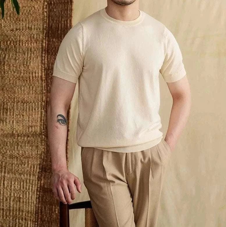 Luxury o - neck collar summer t-shirt - Antonios