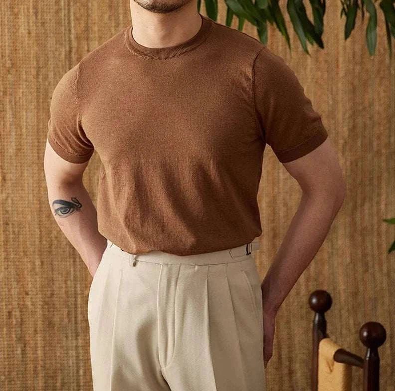 Luxury o - neck collar summer t-shirt - Antonios