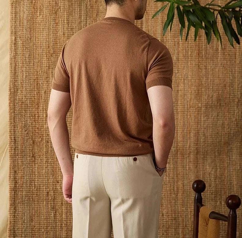 Luxury o - neck collar summer t-shirt - Antonios