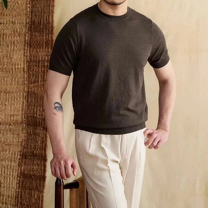 Luxury o - neck collar summer t-shirt - Antonios