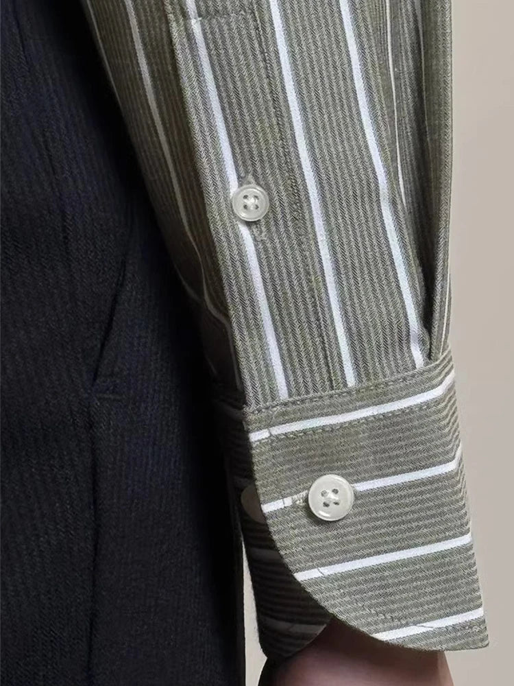 Luxury silk polo shirt long sleeve classic - Antonios