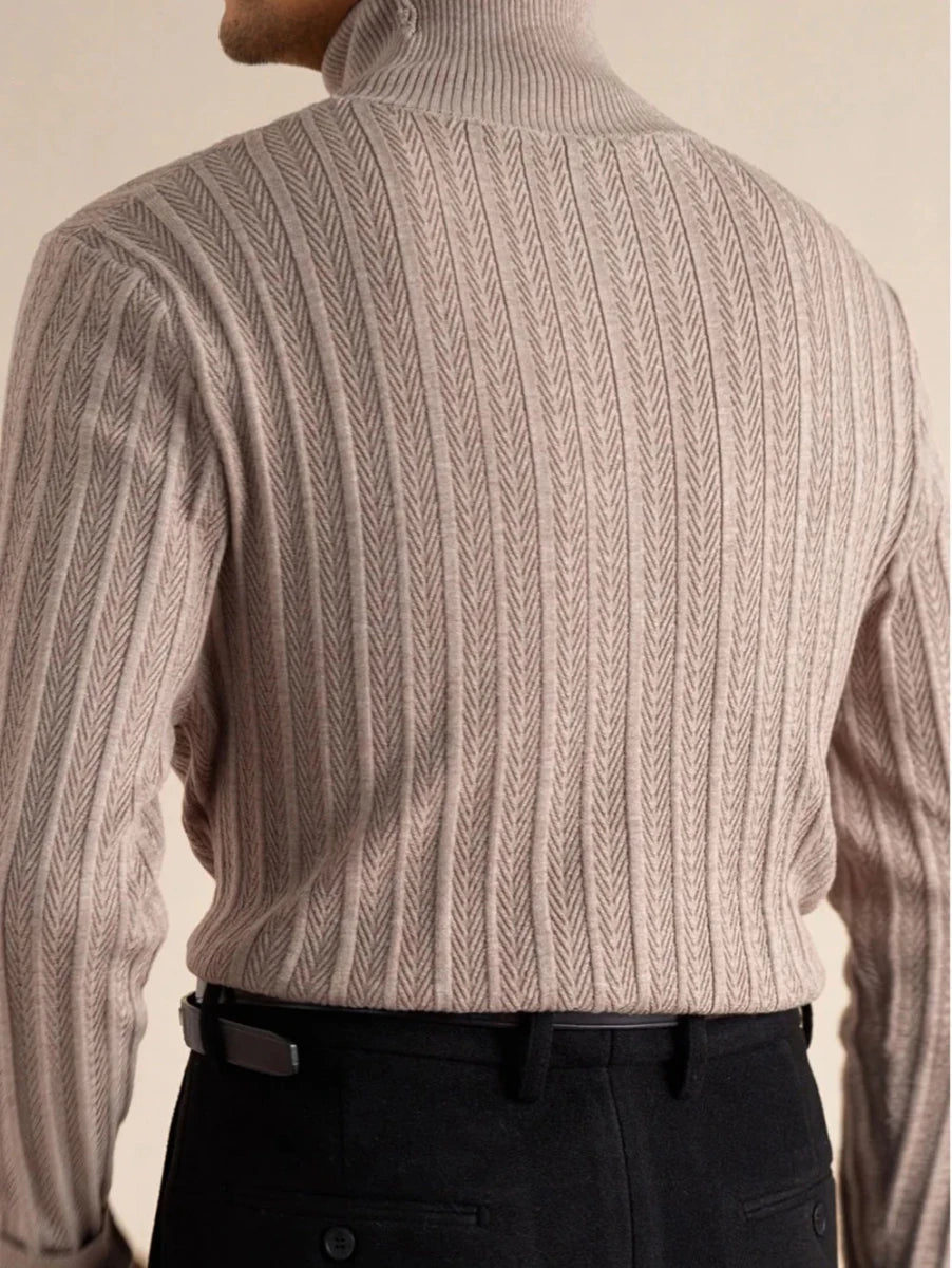 Luxury wool mock neck pullover - Antonios