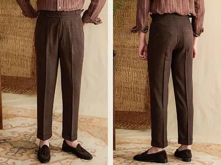 Lyocell Cotton high - waist elegant pants - Antonios