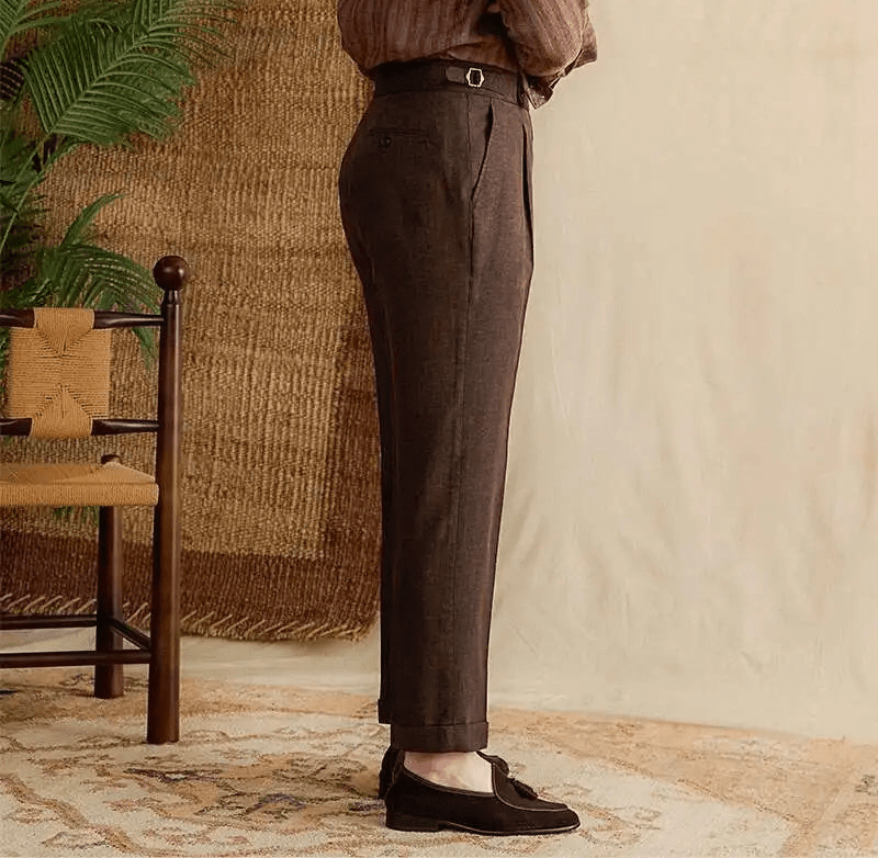 Lyocell Cotton high - waist elegant pants - Antonios